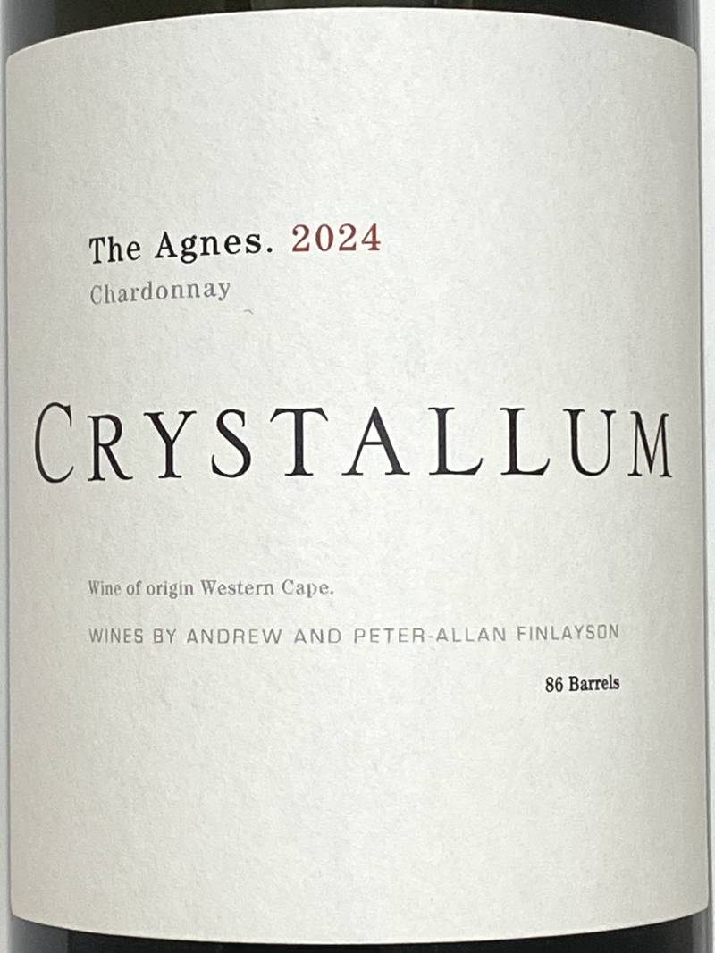 2024年 クリスタルム ジ アグネス シャルドネ 750ml 南アフリカ 白ワイン