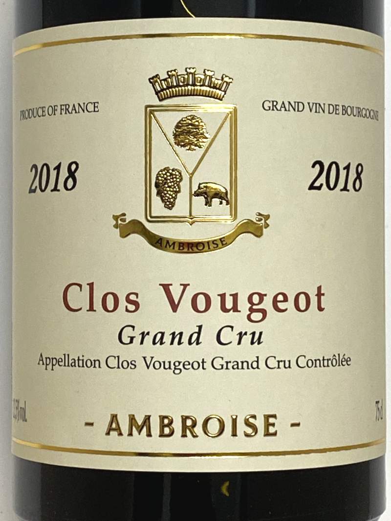 2018年 ベルトラン アンブロワーズ クロ ヴージョ 750ml フランス