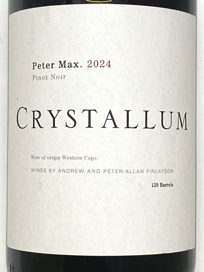 2024年 クリスタルム ピーター マックス ピノノワール 750ml 南アフリカ 赤ワイン