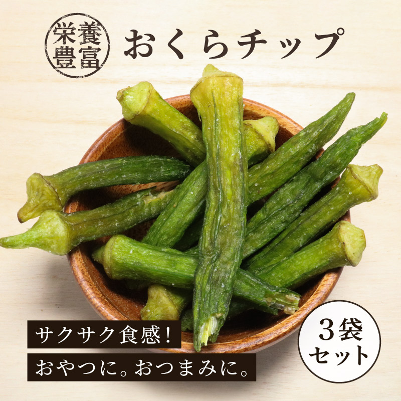 おくらチップ 45g 3袋セット オクラチップス 野菜チップス