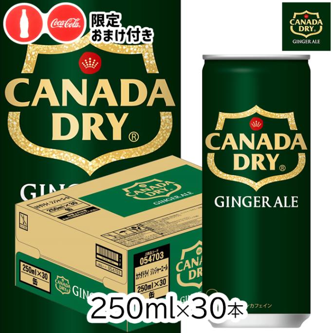 【おまけ付き】コカ・コーラ カナダドライ ジンジャーエール250ml CAN×30本 1ケース