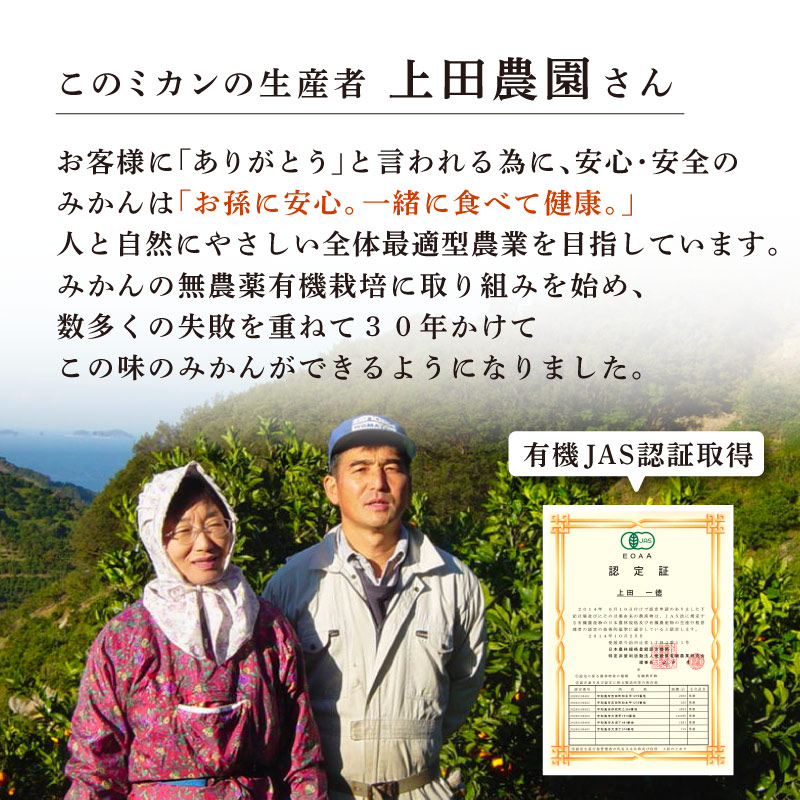 クノップ うえださん家の有機みかん 25g 3袋セット