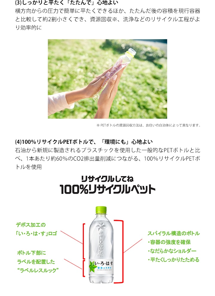 コカ・コーラ いろはす 540mlペットボトル 24本 [1ケース] 