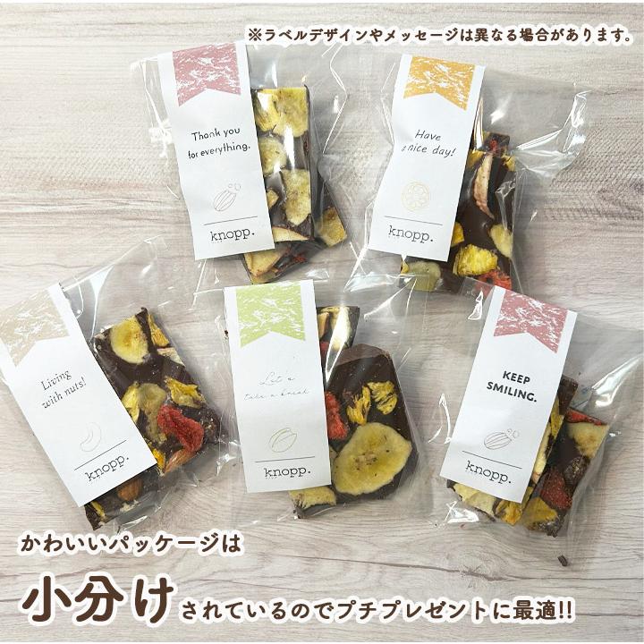 【季節限定】チョコレートバーク 小分け 5袋セット チョコバーク チョコレート バレンタイン ギフト プレゼント クノップ ナッツ ドライフルーツ フルーツチョコ 珍しい ユニーク おしゃれ