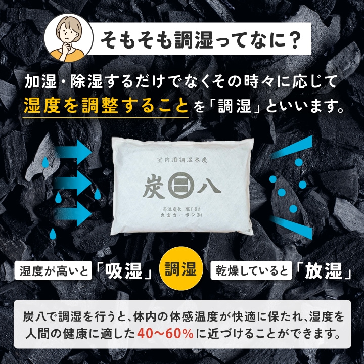 炭八 押入れ用×1袋【くるみ色・さくら色】