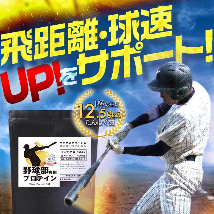 【2袋セット】野球部専用プロテイン スポドリレモン味 600g×2袋【60食分】ジュニアプロテイン