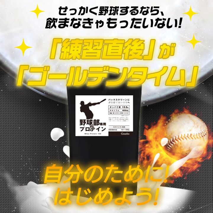 【2袋セット】野球部専用プロテイン スポドリレモン味 1kg×2袋【100食分】ジュニアプロテイン