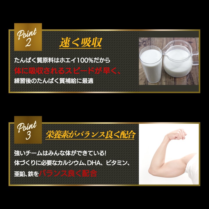 【2袋セット】野球部専用プロテイン スポドリレモン味 1kg×2袋【100食分】ジュニアプロテイン