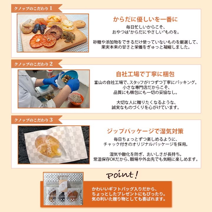 クノップ ドライフルーツ 果実のしあわせ 華やか / 濃密 / 柑橘の香り