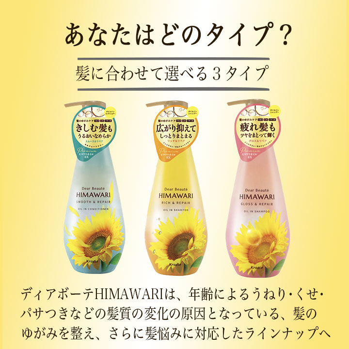 トライアル ディアボーテ HIMAWARI ヒマワリ グロス＆リペア シャンプー＆トリートメントセット