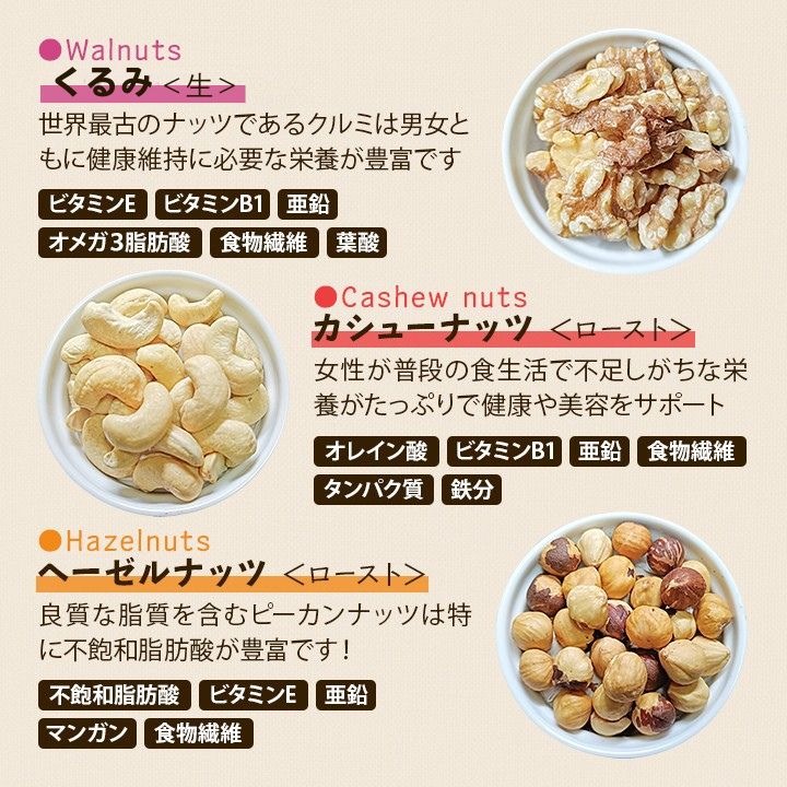 クノップ 5種類から選べる 無塩ミックスナッツ リッチ&プレミアム