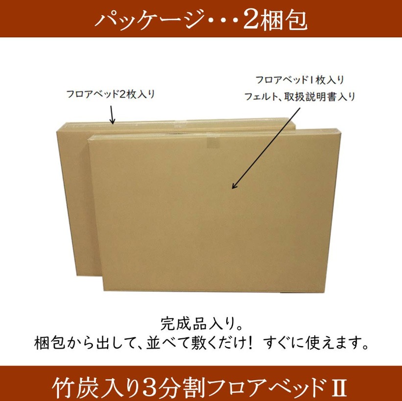 LIZUMO 森の寝床 3分割フロアベッドⅡS シングルサイズ 【メーカー直送】