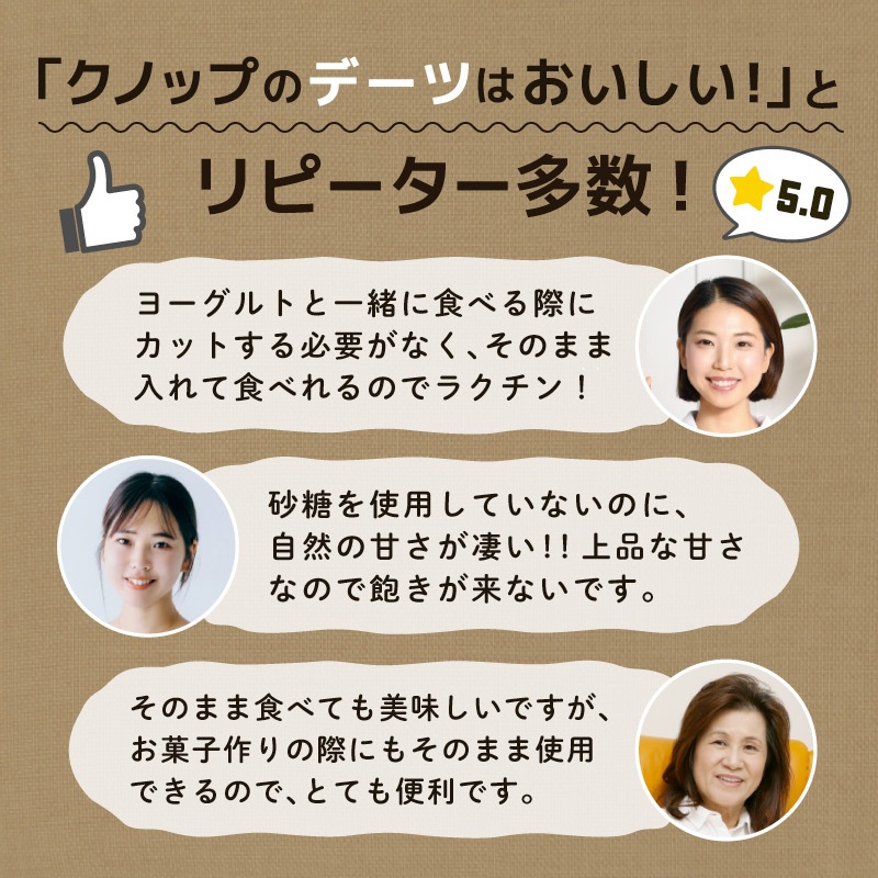 クノップ デーツダイス 55g 3袋