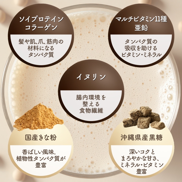 【アウトレット半額】ソイプロテイン 黒糖きな粉 300g【賞味期限:2025年12月17日】