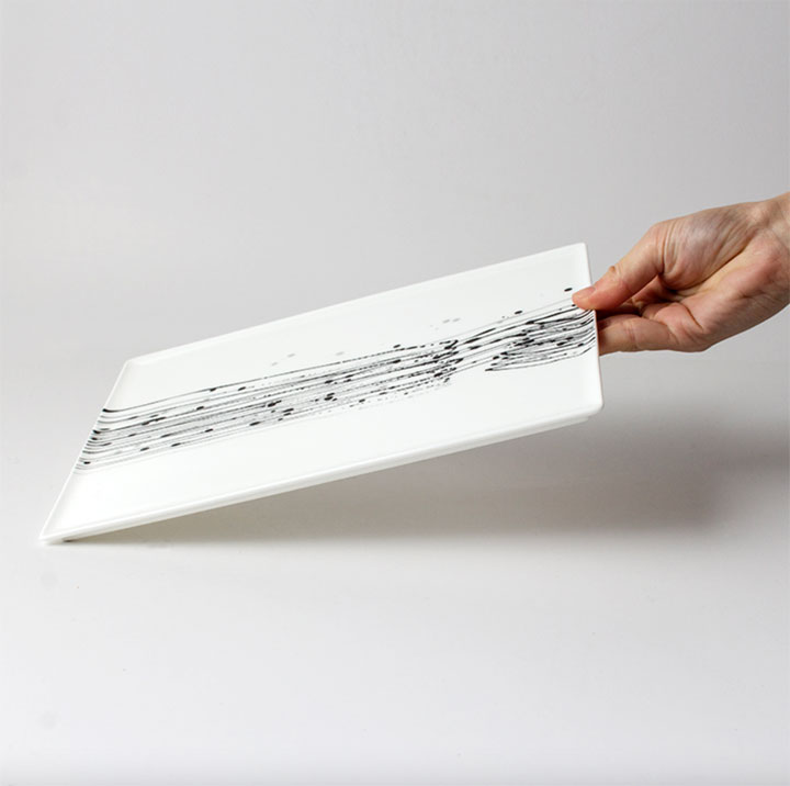 ニッコー(NIKKO) 墨の瞬 26.5cm長角皿【ギフト対応可】