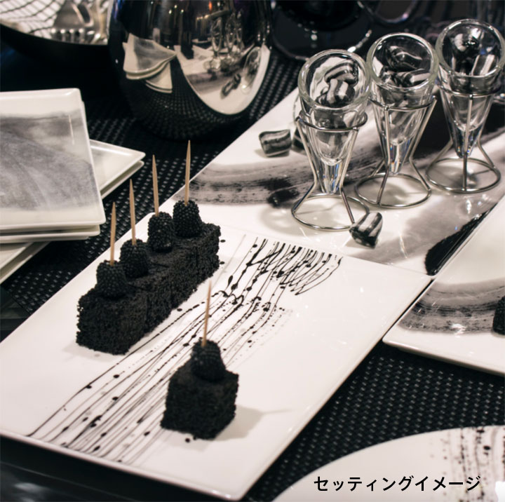 ニッコー(NIKKO) 墨の瞬 26.5cm長角皿【ギフト対応可】