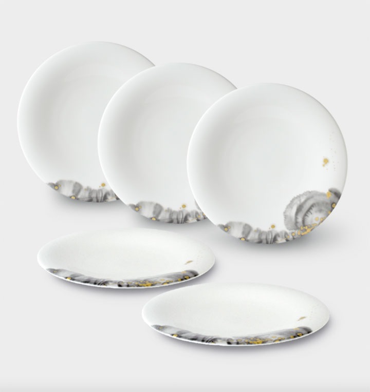 ニッコー（NIKKO） 墨の瞬 21.5cmプレート(5枚セット)【ギフト対応可】