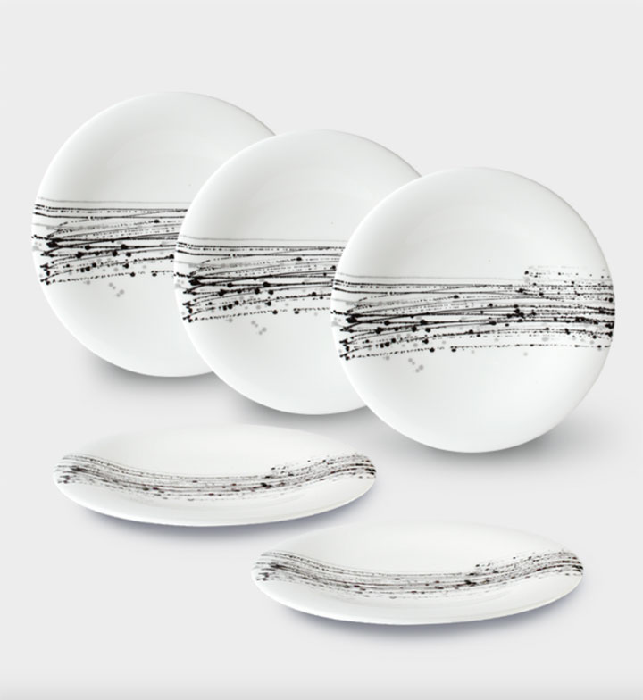 ニッコー（NIKKO） 墨の瞬 21.5cmプレート(5枚セット)【ギフト対応可】