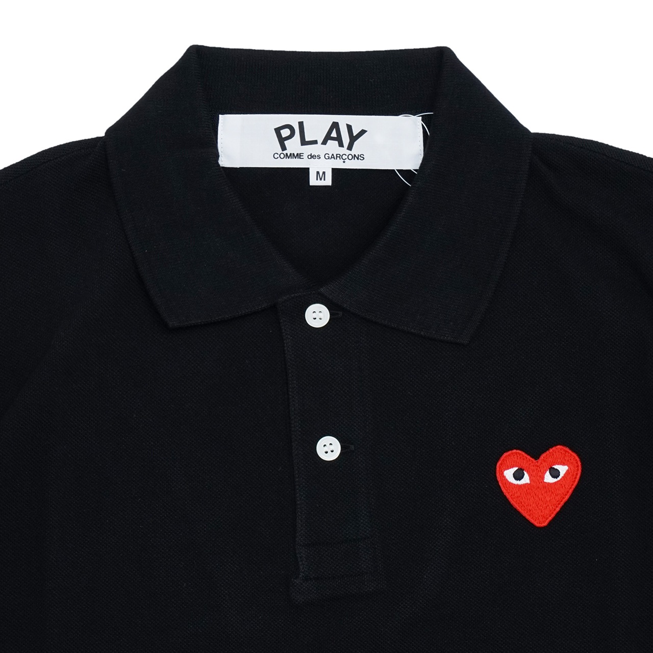 PLAY COMME des GARCONS ハートポロシャツ BLACK(L) PLAY COMME des GARCONS プレイ コムデギャルソン ポロシャツ