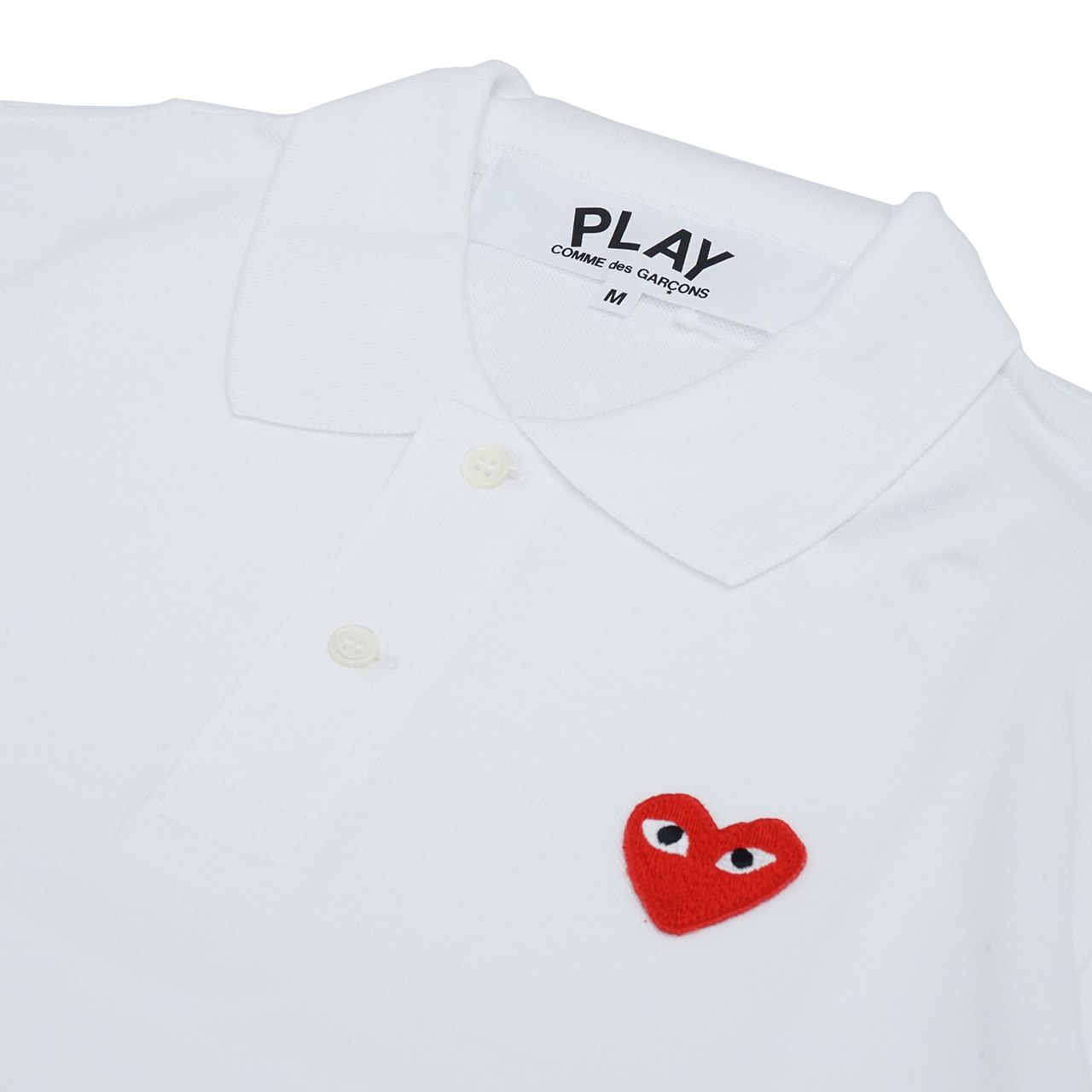 美品 PLAY COMME des GARCONS 赤ハート ポロシャツ PLAY COMME des GARÇONS: POLO SHIRT (BURGUNDY) | DSMG E-SHOP