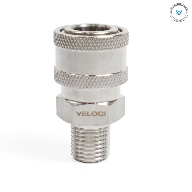 Veloci ステンレス 1/4 QCカプラー × 1/4 オスネジ 24.0062