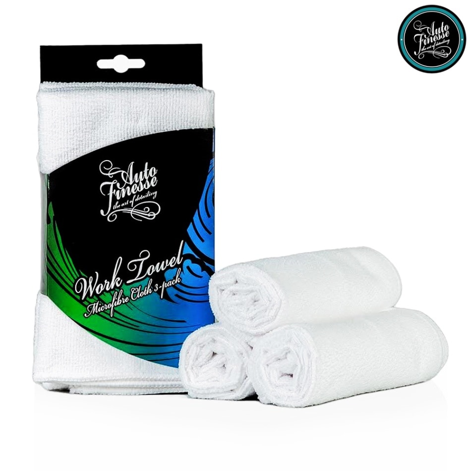 AutoFinesse WORK CLOTH TRIO WHITE ワーククロストリオ 白 3枚入 オートフィネス