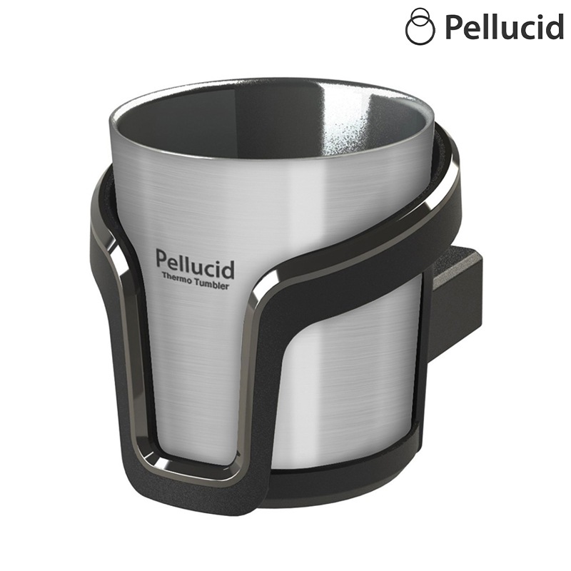 Pellucid ペルシード サーモタンブラー ドリンクホルダー（シルバー）PDK2114