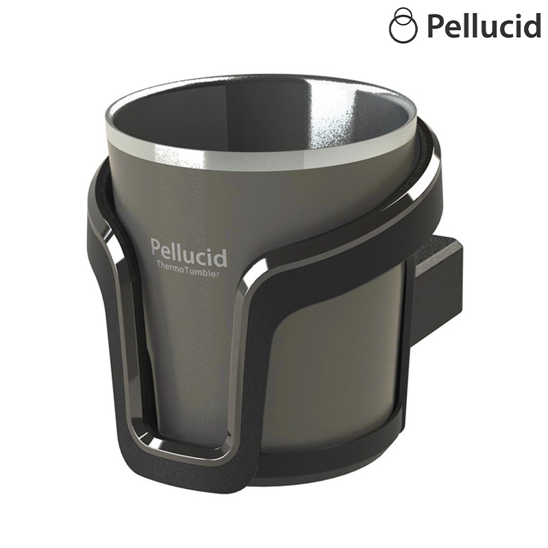 Pellucid ペルシード サーモタンブラー ドリンクホルダー（グレー）PDK2113