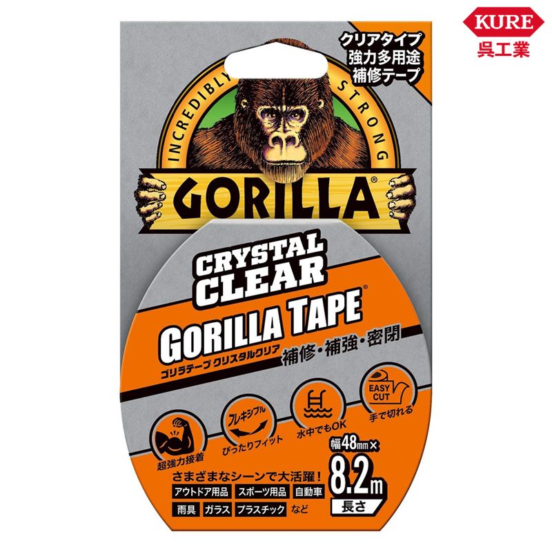 KURE 呉工業 ゴリラ強力多用途補修テープ クリスタルクリア 1778-GO