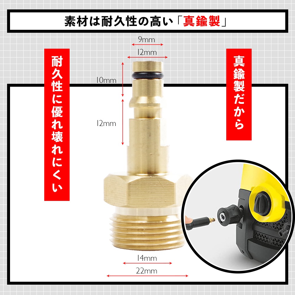 Terminal Garage 高圧洗浄機ホースジョイント クイックカップリング