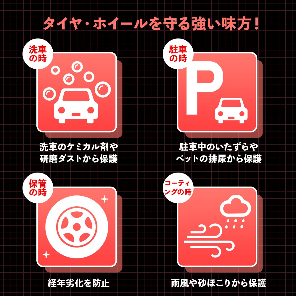 Terminal Garage 洗車用 ホイールカバー 4枚入り TG-008 | GRANTZ ONE