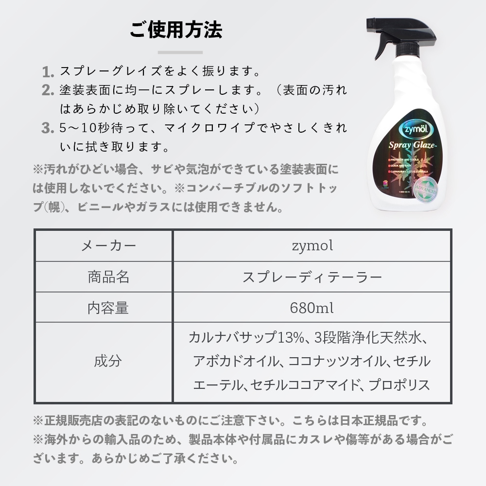 ZYMOL ザイモール スプレーグレイズ | GRANTZ ONE