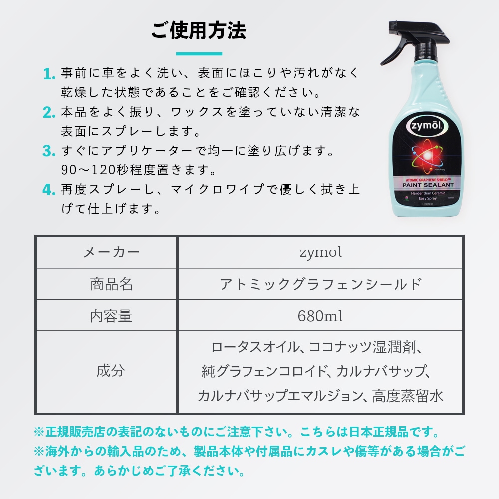 ZYMOL ザイモール アトミックグラフェンシールド | GRANTZ ONE