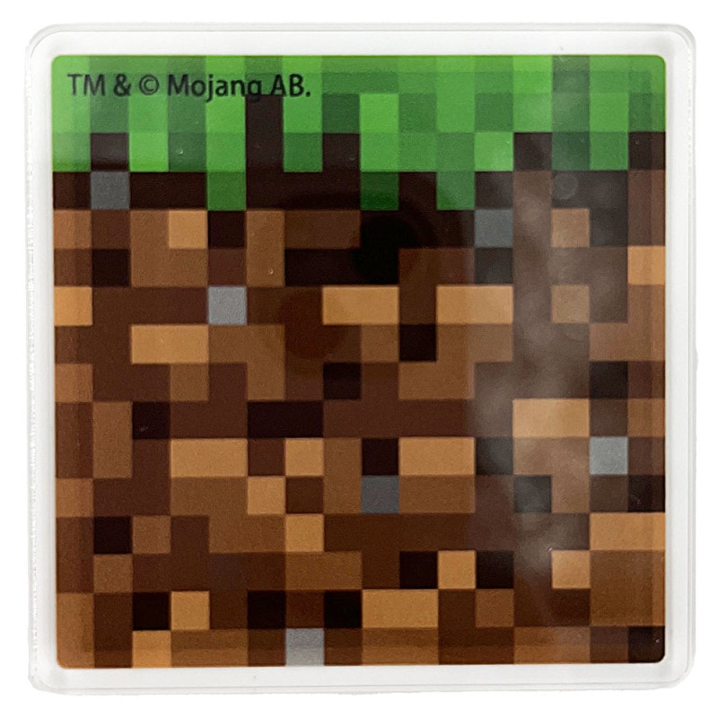 マインクラフト アクリルスクエアマグネット 草ブロック