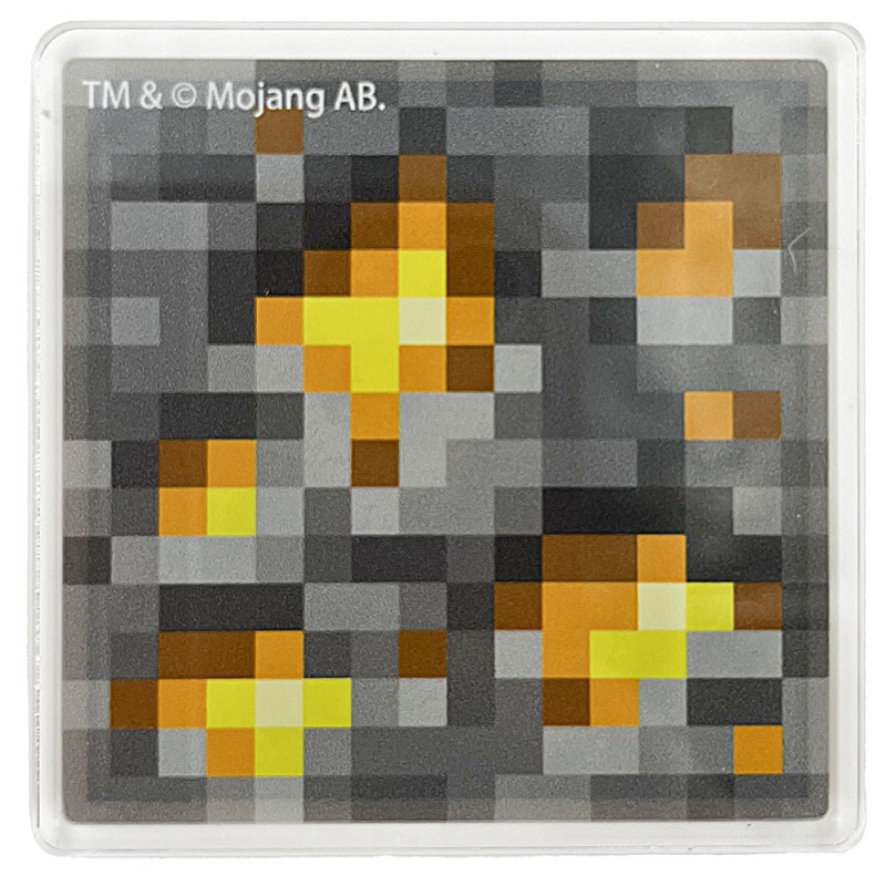 マインクラフト アクリルスクエアマグネット 金鉱石
