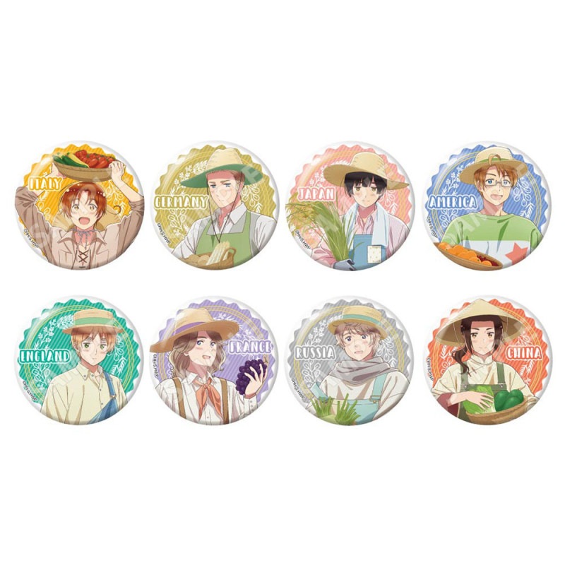予約12/12〆【1月発売】アニメ「ヘタリア World★Stars」 収穫祭 缶バッジ※1BOX=8入