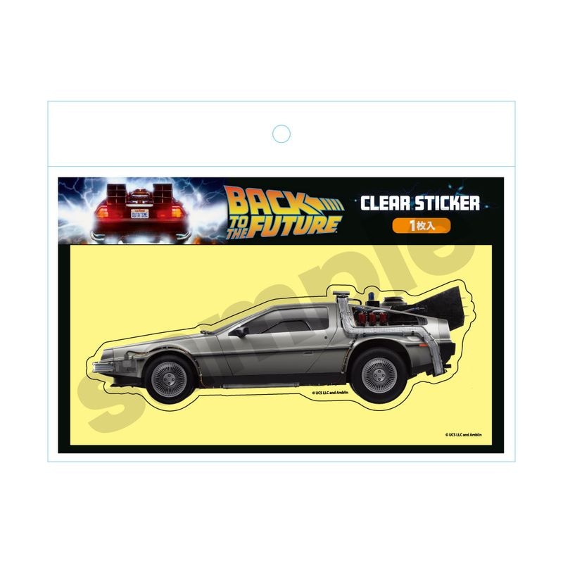 バック・トゥ・ザ・フューチャー クリアステッカー デロリアン Side