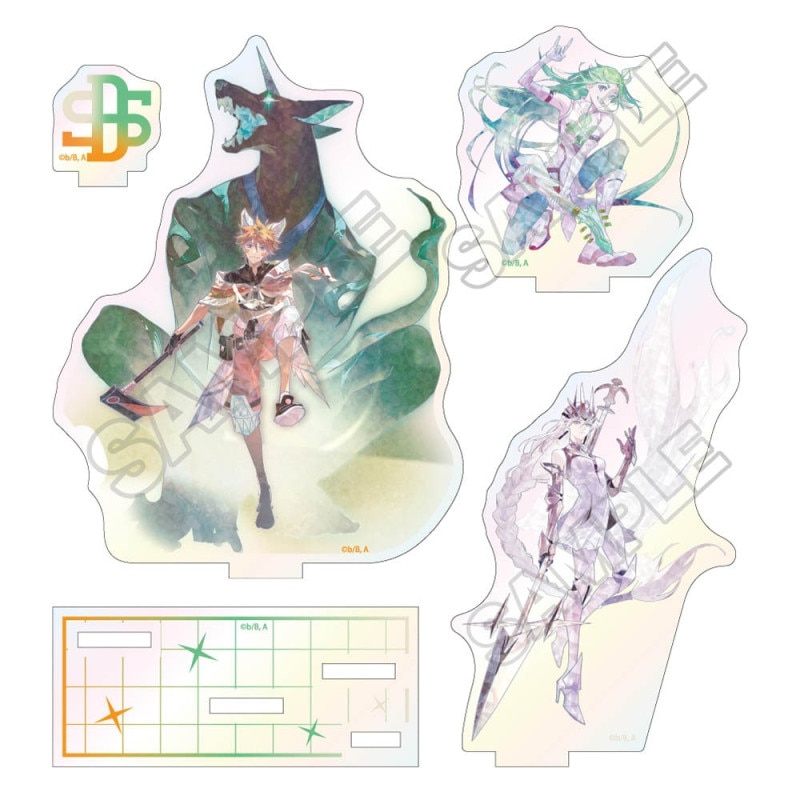 予約11/19〆【12月発売】TVアニメ「TO BE HERO X」 Jewel Flash オーロラアクリルスタンド クイーン・リトルジョニー＆ビッグジョニー・ラッキーシアン