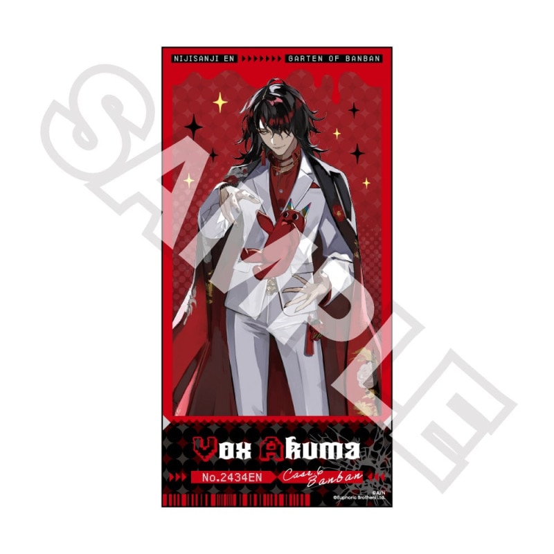 予約7/23〆【10月発売】【NIJISANJI EN×Garten of Banbanコラボ】 チケット風ホロステッカー Vox Akuma ヴォックス・アクマ 通常ver.