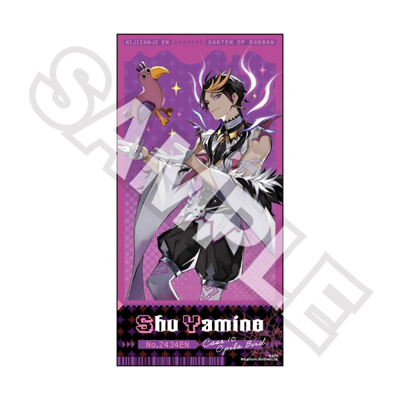 予約7/23〆【10月発売】【NIJISANJI EN×Garten of Banbanコラボ】 チケット風ホロステッカー Shu Yamino 闇ノシュウ 通常ver.