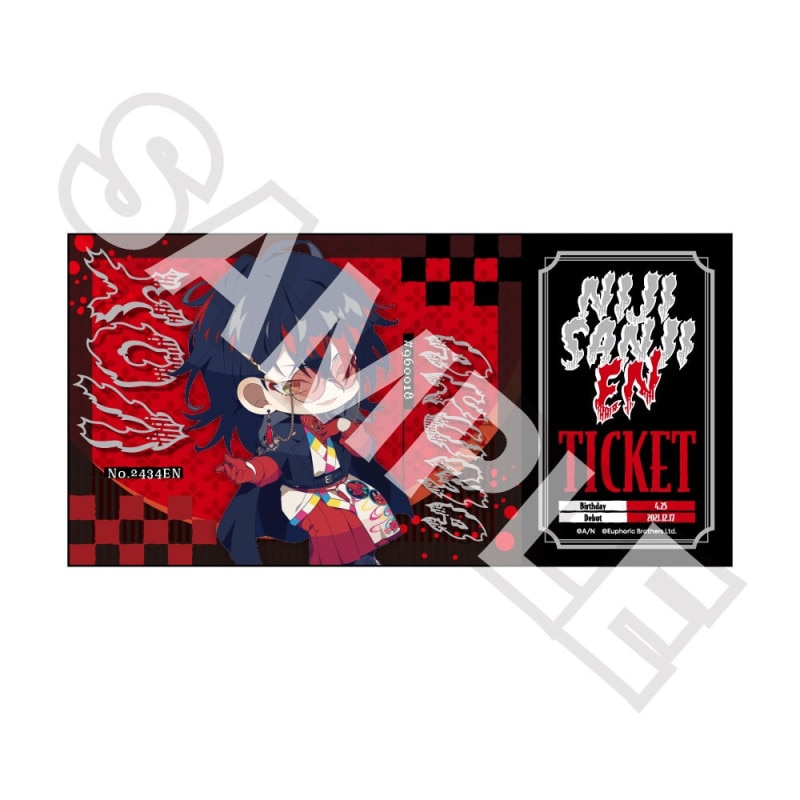 予約7/23〆【10月発売】【NIJISANJI EN×Garten of Banbanコラボ】 チケット風ホロステッカー Vox Akuma ヴォックス・アクマ ミニ妖怪奇譚ver.