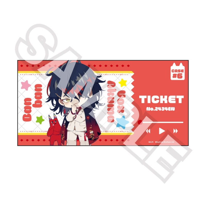 予約7/23〆【10月発売】【NIJISANJI EN×Garten of Banbanコラボ】 チケット風ホロステッカー Vox Akuma ヴォックス・アクマ ミニ通常ver.