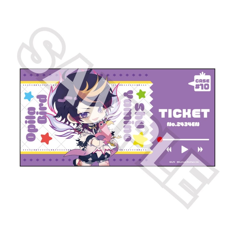 予約7/23〆【10月発売】【NIJISANJI EN×Garten of Banbanコラボ】 チケット風ホロステッカー Shu Yamino 闇ノシュウ ミニ通常ver.