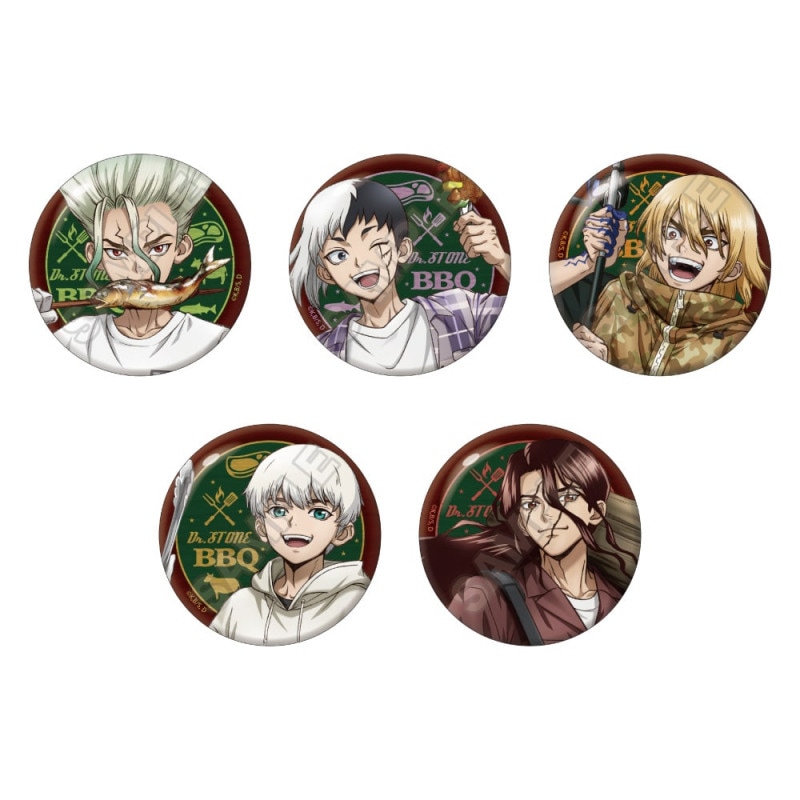 予約8/19〆【9月発売】Dr.STONE バーベキュー 缶バッジ ※1BOX=5入