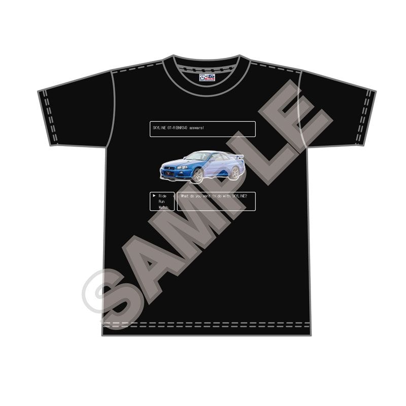 予約11/28〆【12月発売】NISSAN 8bitシリーズ Tシャツ　SKYLINE GT-R (BNR34)黒 L