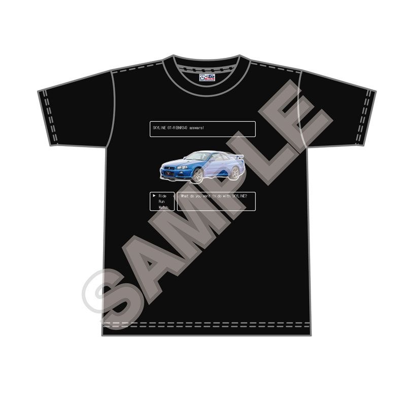 予約11/28〆【12月発売】NISSAN 8bitシリーズ Tシャツ　SKYLINE GT-R (BNR34) 黒 XL