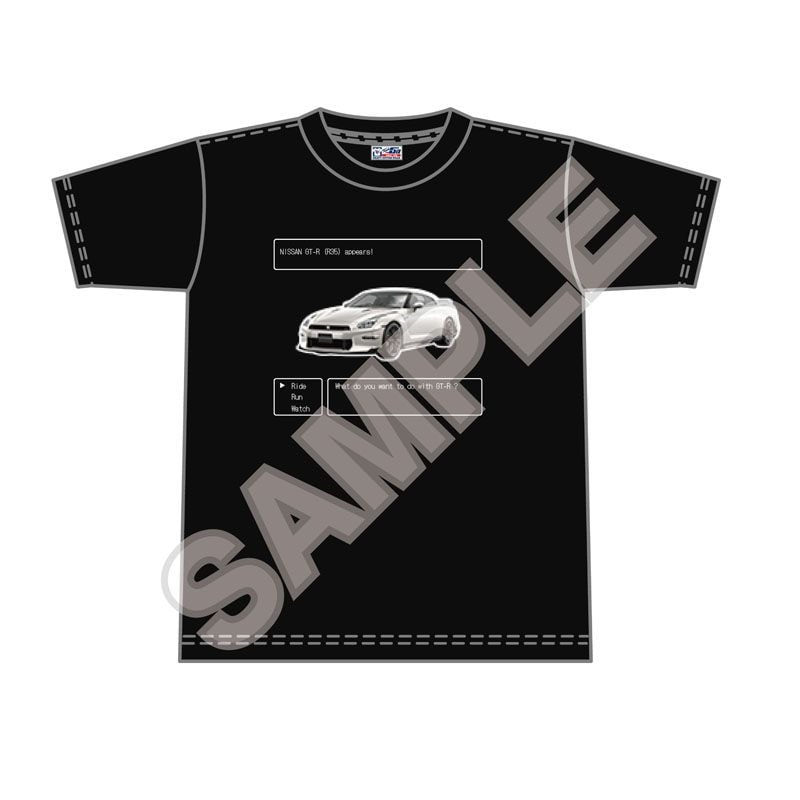 予約11/28〆【12月発売】NISSAN 8bitシリーズ Tシャツ　NISSAN GT-R (R35) 黒 XL