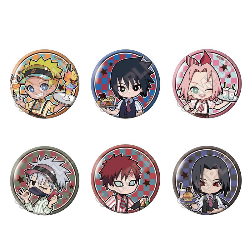 予約12/2〆【2月発売】NARUTO-ナルト- 疾風伝 アメリカンダイナー 缶バッジ ※1BOX=6入