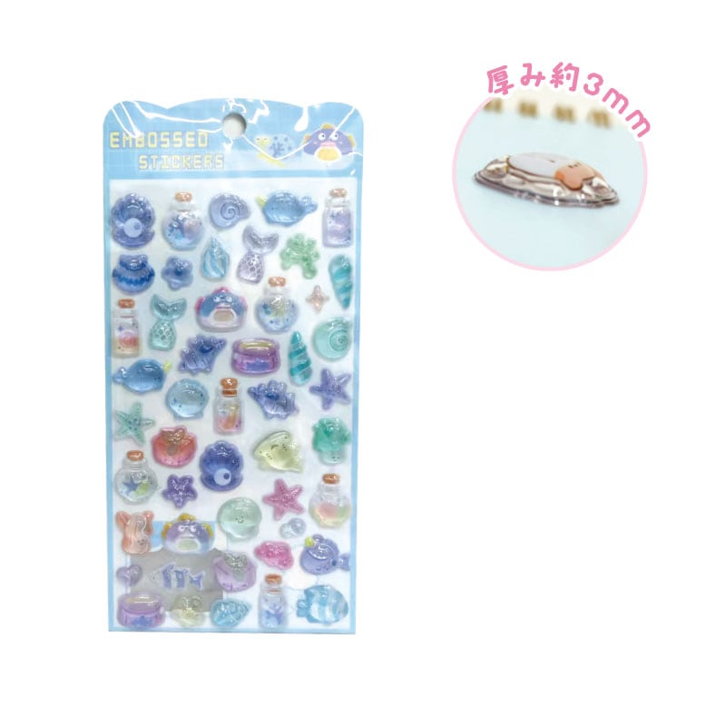 ★メール便★【4月発売】つやぷくシール ブルーマリン