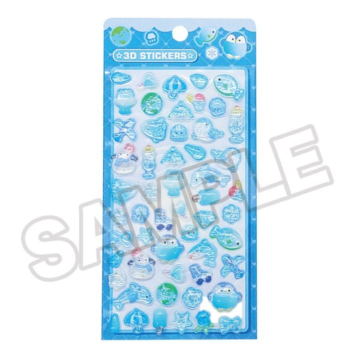 【即納品】★メール便★つやぷくシール 10-BL キラキラ ペンギン